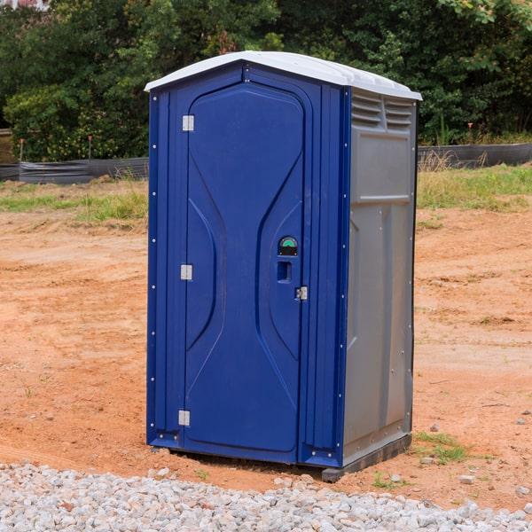 short-term portable restrooms should be serviced regularly, normally once a week